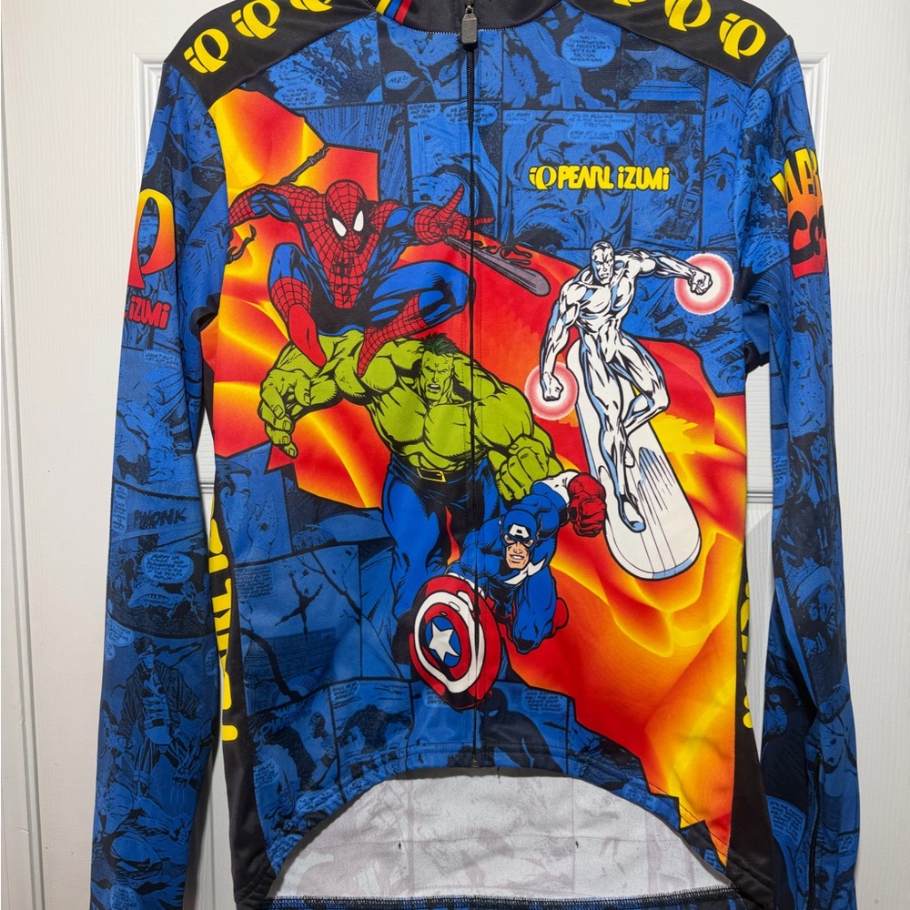 Vintage 1997 Marvel Comics Pearl Izumi Superheroes Cycling Jacket